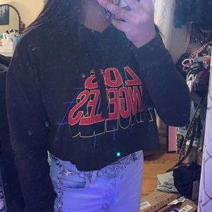 LA cropped sweatshirt